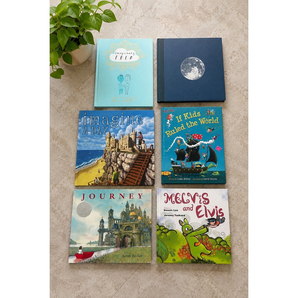 Lot of 6 Illustrated‎ Hardcover Children's Books Journey Imaginary Darkest Dark